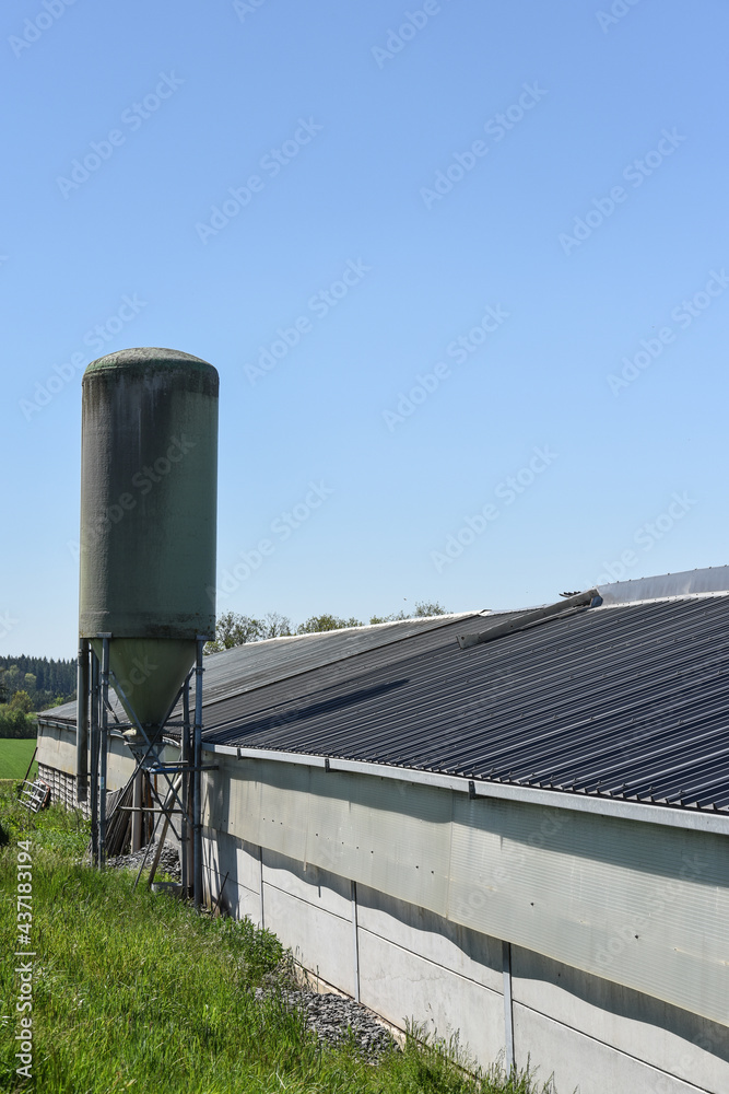 Wall mural silo grain ferme agriculture bio reserve nourriture