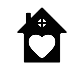 Real estate concept. House symbol, sign. Home care concept.