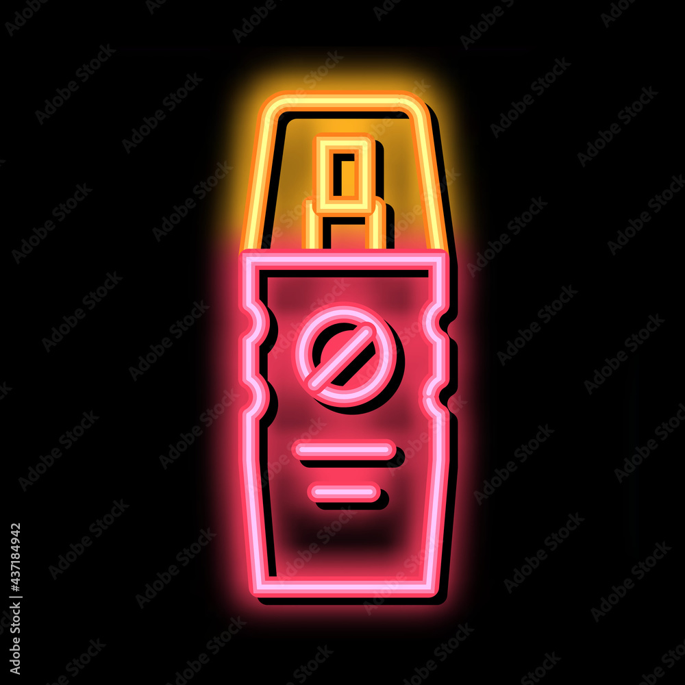 Wall mural Cosmetic Healthcare Gel neon light sign vector. Glowing bright icon Cosmetic Healthcare Gel sign. transparent symbol illustration