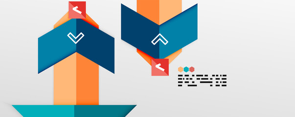 Obraz premium Shiny color triangles and geometric shapes vector abstract background