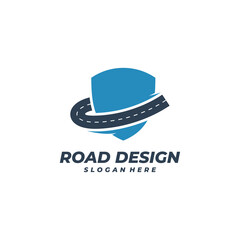 Shield Road logo vector template, Creative Road logo design concepts