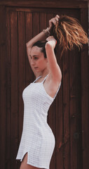 Obraz premium woman in white dress