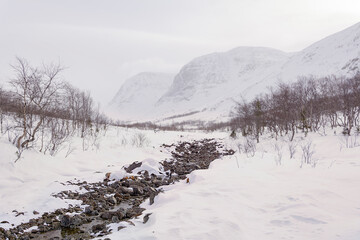 Northern mountains in russia