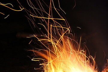 sparks from the fire