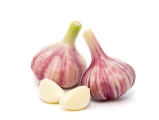 Garlic isolated on white background