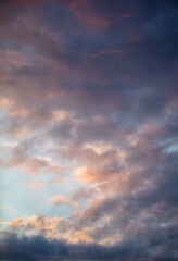 Fototapeta premium Rain clouds in the sky at sunset
