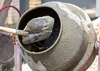 Concrete mixer for mixing sand with cement