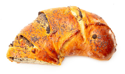 Ruddy bun isolated on a white background.