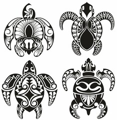 Graphic sea turtle,vector illustration of sea turtle
