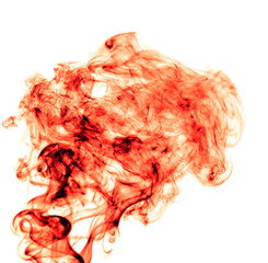 Obraz na płótnie Canvas Red smoke on a white background.