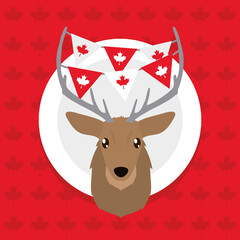 canadian caribou illustration