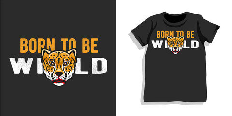 Wild cheetah tshirt design