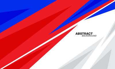 blue and red sport background with abstract shape