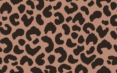 Abstract modern leopard seamless pattern. Animals trendy background. Beige and black decorative vector stock illustration for print, card, postcard, fabric, textile. Modern ornament of stylized skin
