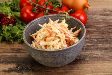 Vegetarian Cole slaw salad with cabbage