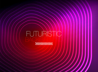 Neon color square shape lines abstract background. Shiny magic energy and motion concept, vector abstract wallpaper background