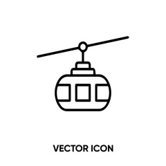 Obraz premium Ski lift vector icon. Modern, simple flat vector illustration for website or mobile app.Chairlift symbol, logo illustration. Pixel perfect vector graphics