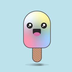 Glace mignonne couleur pastel dégradé