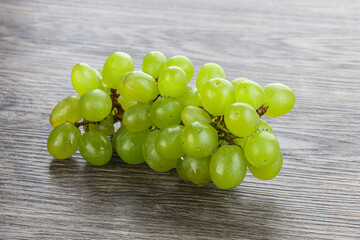 Ripe sweet green grape branch