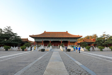 Fototapeta premium Architectural scenery of Taimiao temple in Beijing