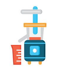 Juicer, blender flat icon vector. Kitchen small appliances line sign.