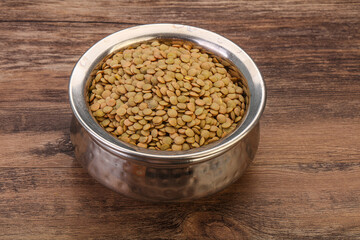 Vegan cuisine - Dry lentil heap