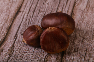 Organic natural sweet Chestnut heap