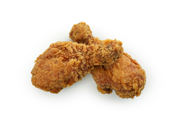 Tasty fried chicken isolated on white background