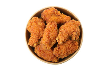Tasty fried chicken isolated on white background