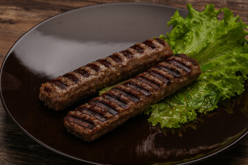 Two Grilled kebeb beef sausages