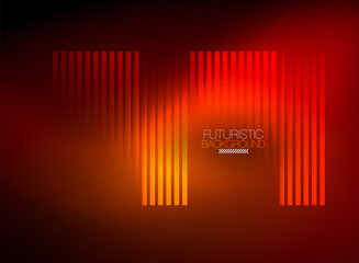 Bright neon color techno abstract background, shiny glowing neon lines in the dark background