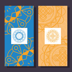 Fototapeta premium decorative mandala cards