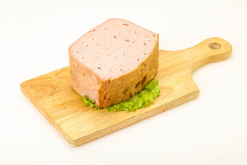 Homemade baked traditional meat loaf