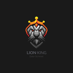 Lion king vector logo template