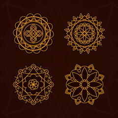 decorative floral mandalas