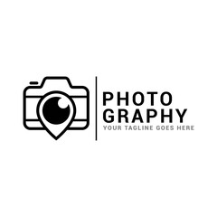 Camera logo icon design template. Simple elegant camera logo design.