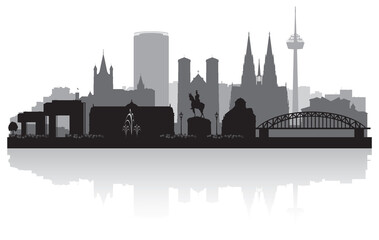 Cologne Germany city skyline silhouette