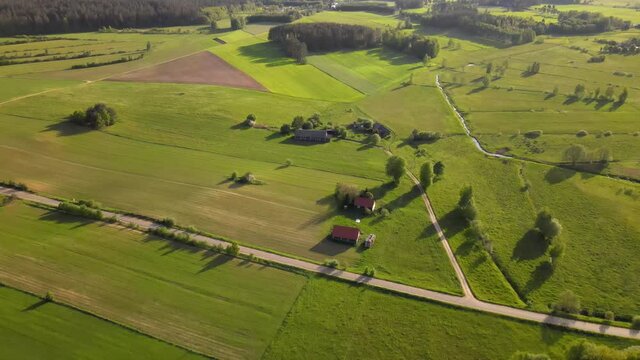 Agricultural landscape in the Polish countryside