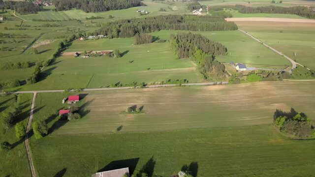 Agricultural landscape in the Polish countryside