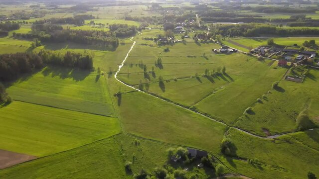 Agricultural landscape in the Polish countryside