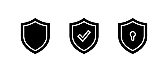 Shield icon Set vector for web