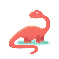 cartoon pink orange dinosaur