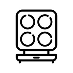waffle-iron kitchen outline vector icon