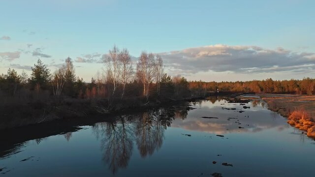 Beautiful Countryside Scenery In Torfowisko - medium shot