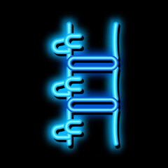 Human Spine neon light sign vector. Glowing bright icon Human Spine sign. transparent symbol illustration