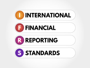IFRS - International Financial Reporting Standards acronym, business concept background