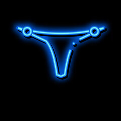 Tanga Pants neon light sign vector. Glowing bright icon Tanga Pants sign. transparent symbol illustration