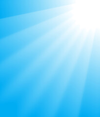 Sun shining in the sky vector abstract summer background.