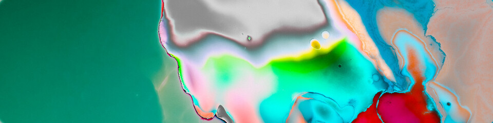 Pastel Backdrop.   Fluorescent Purple Banner.