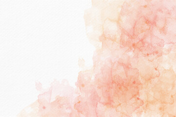 Orange and pink watercolor abstract background